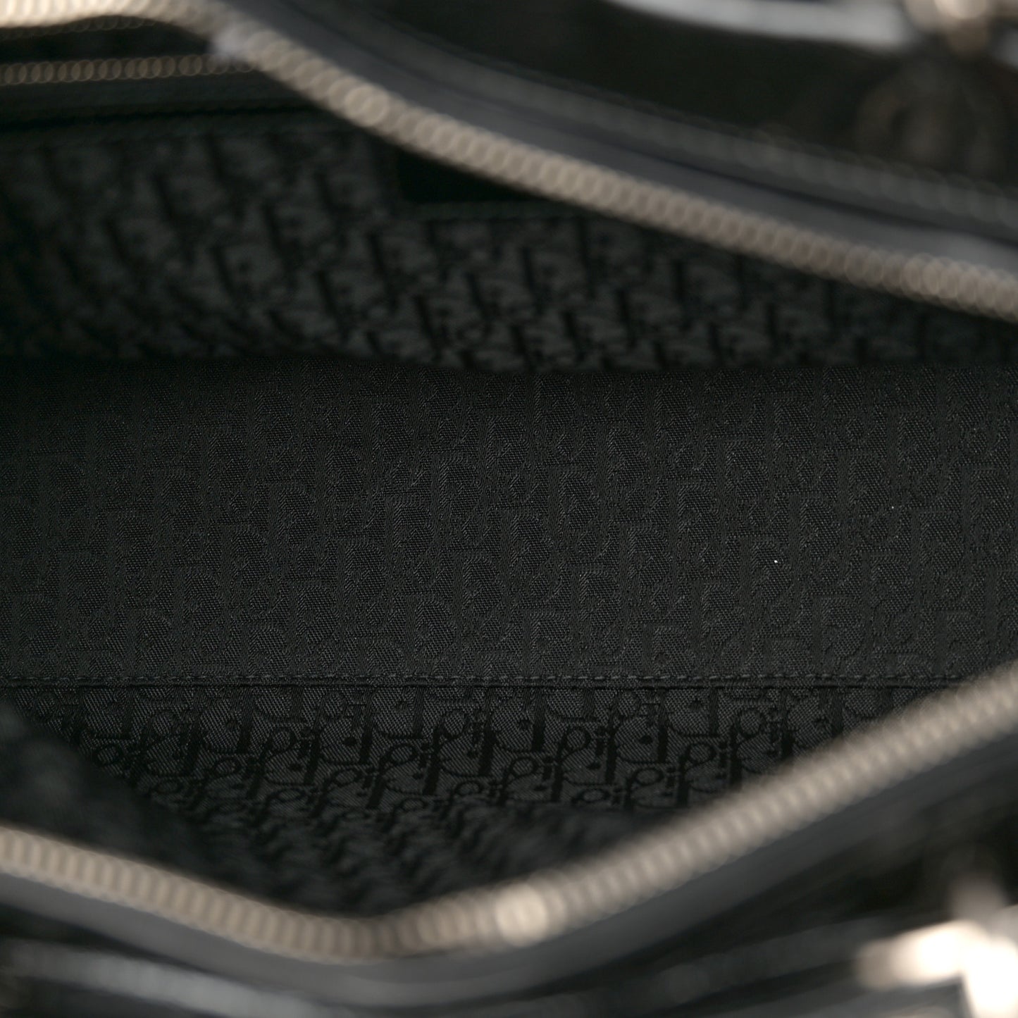 Patent Cannage Large Lady Dior Black