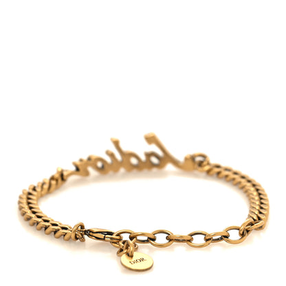 Christian Dior Metal Crystal J'Adior Chain Bracelet Gold 3 of 4