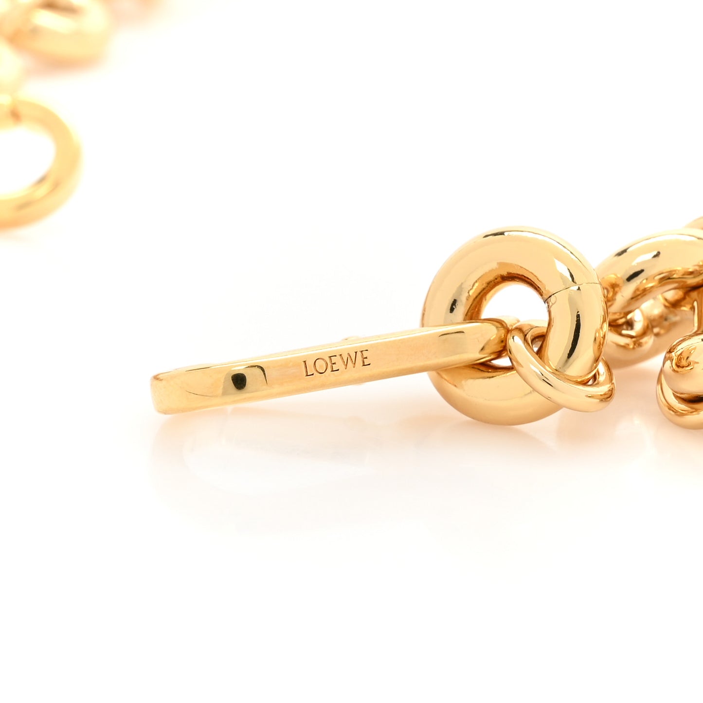 Brass Donut Chain Shoulder Strap Gold