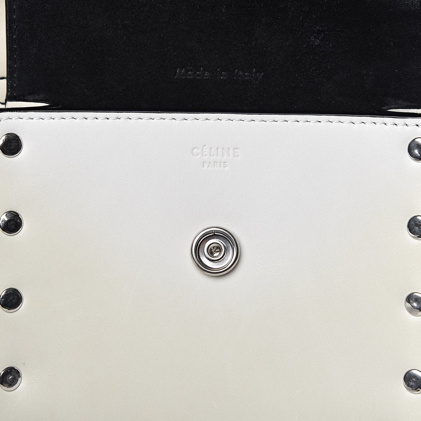 Natural Calfskin Small Square With Pocket White