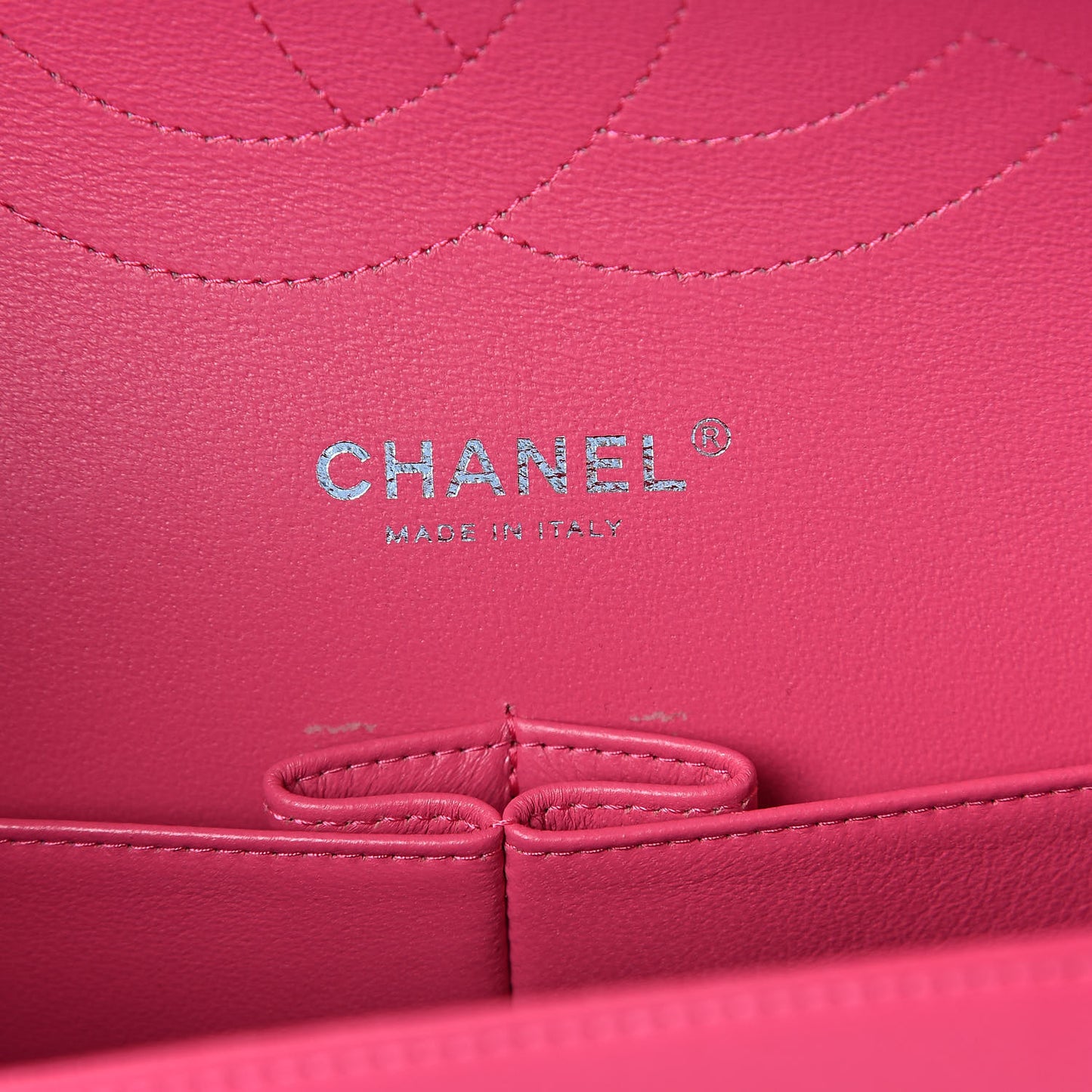 Lambskin Quilted Jumbo Double Flap Dark Pink