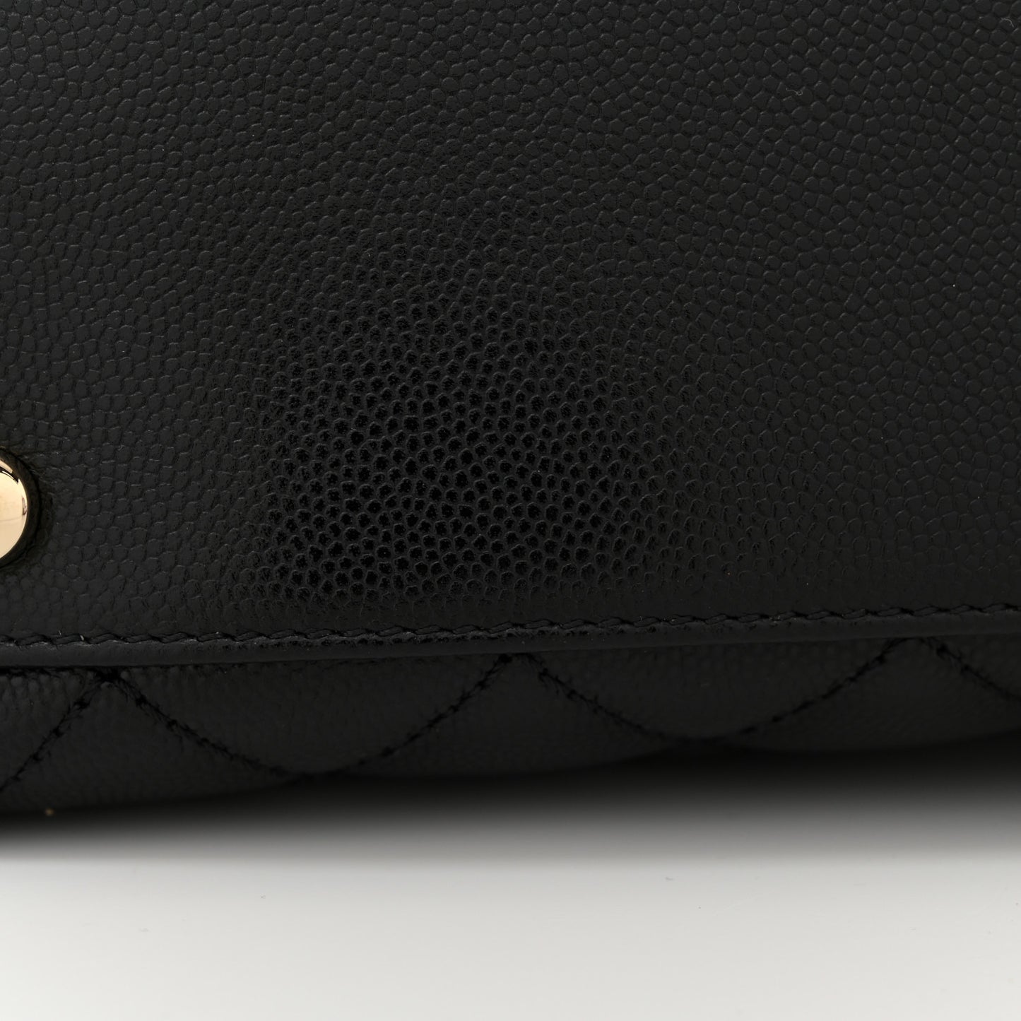 Caviar Quilted Small Coco Handle Flap Black