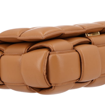 Bottega Veneta Lambskin Maxi Intreccio Padded Chain Cassette Crossbody Bag Caramel 11 of 11