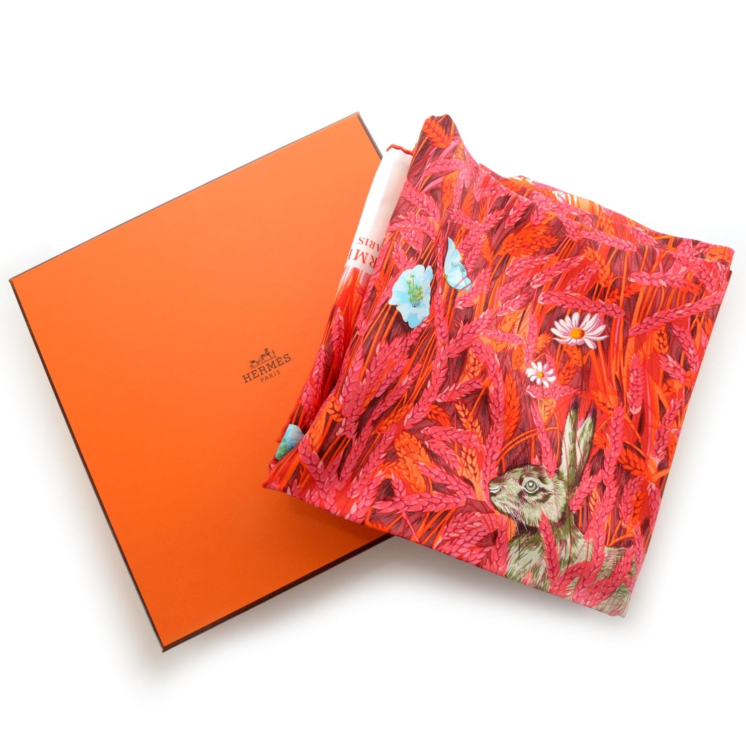 Hermes Silk Les Bles Scarf 90 6 of 6