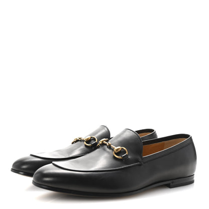 Gucci Betis Glamour Calfskin Horsebit Mens Jordaan Loafers 9 Black 4 of 10