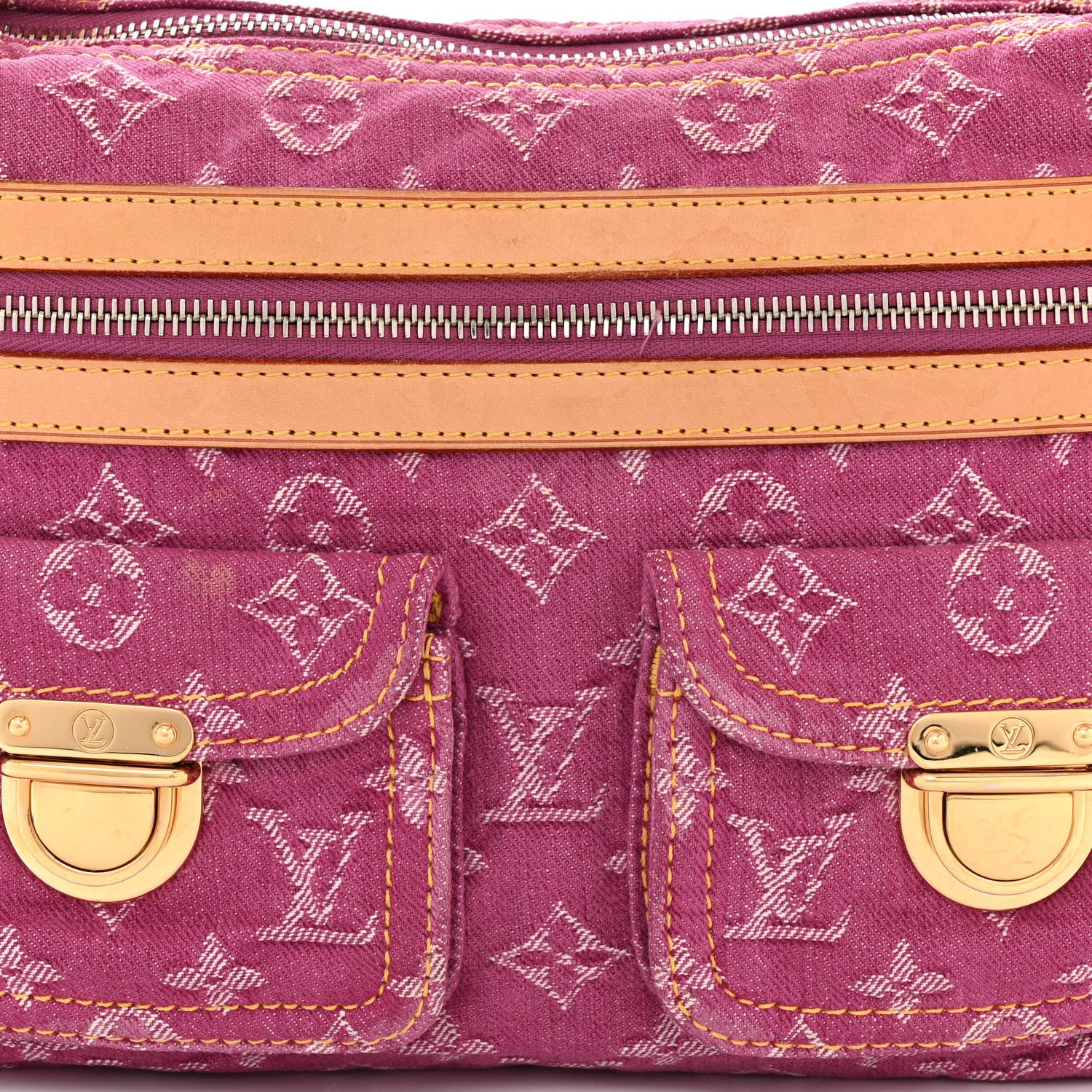 Louis Vuitton Denim Baggy PM Fuchsia 7 of 9