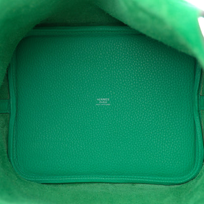 Hermes Taurillon Clemence Swift Eclat Picotin Lock 22 MM Menthe Vert Bosphore 5 of 10