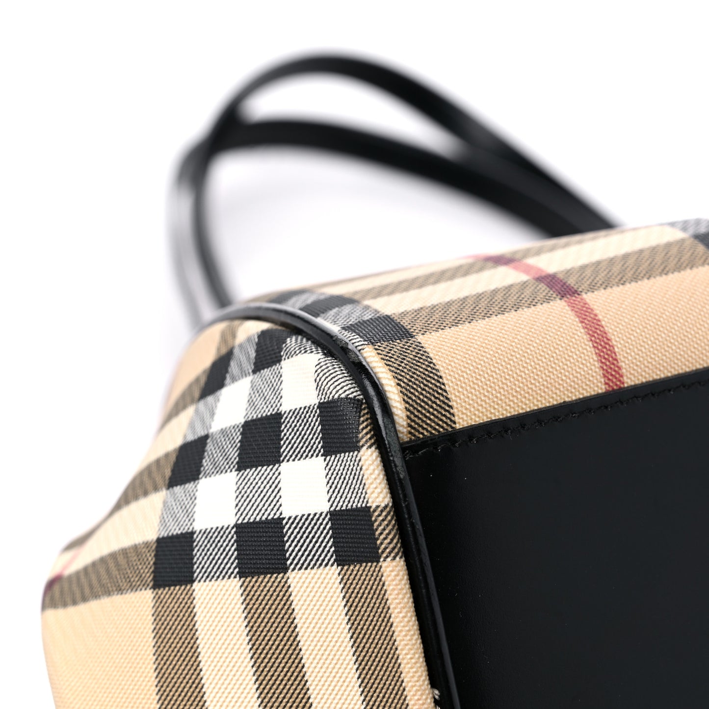 Nova Check Top Handle Tote Black