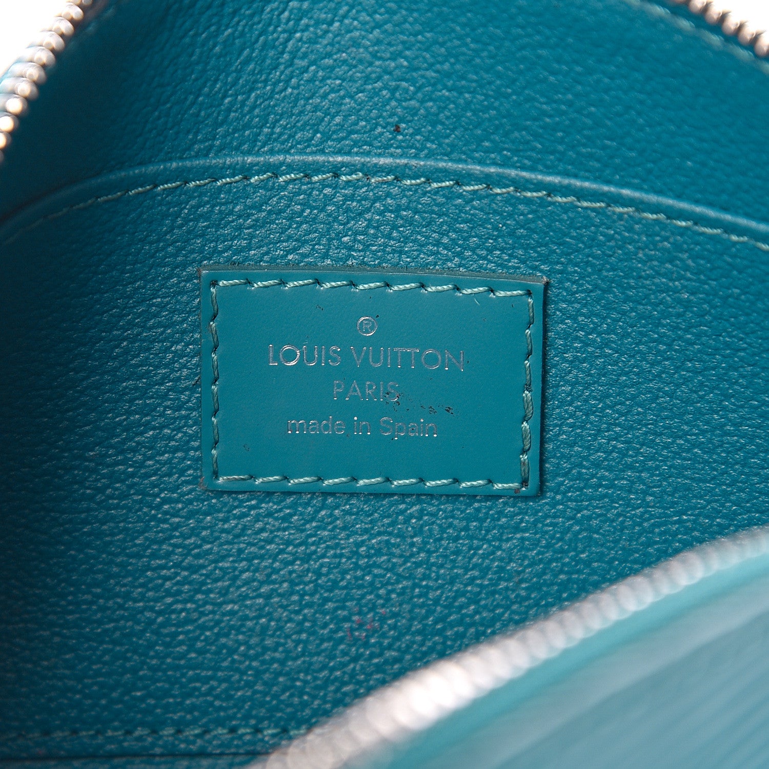 Louis Vuitton Epi Cosmetic Pouch Cyan 5 of 5