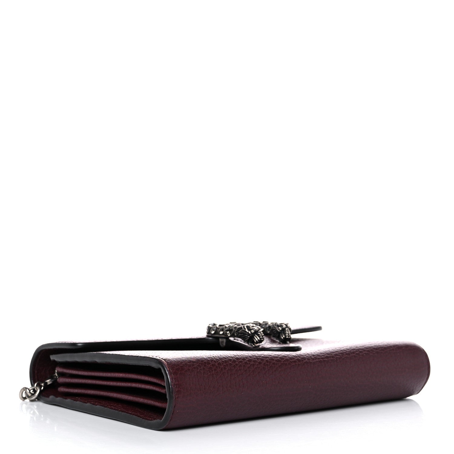 Gucci Dollar Calfskin Crystal Mini Dionysus Chain Wallet Vintage Bordeaux 4 of 15