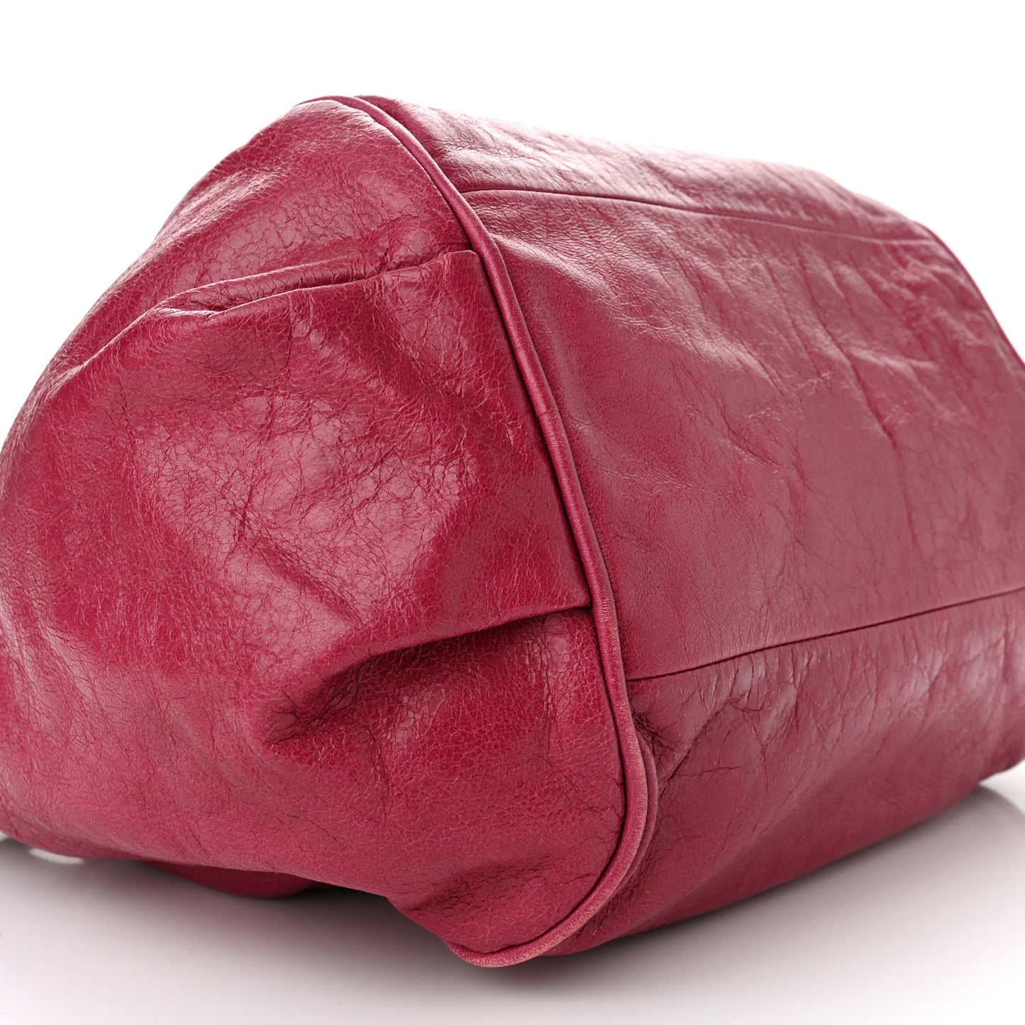 Tumbled Lambskin Small Ethel Satchel Cyclamen