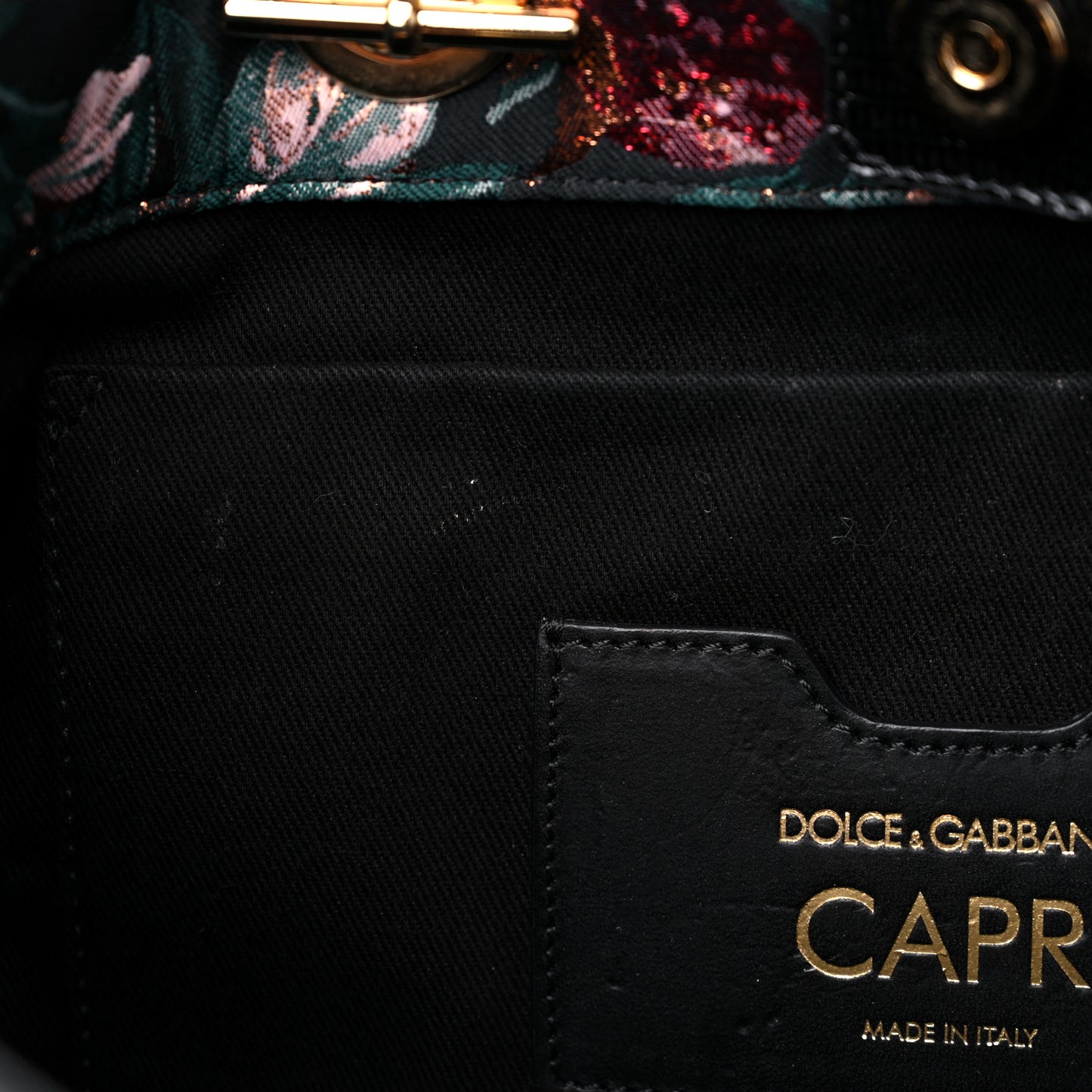Jacquard Floral Stampa Iguana Amore Tote Black Multicolor