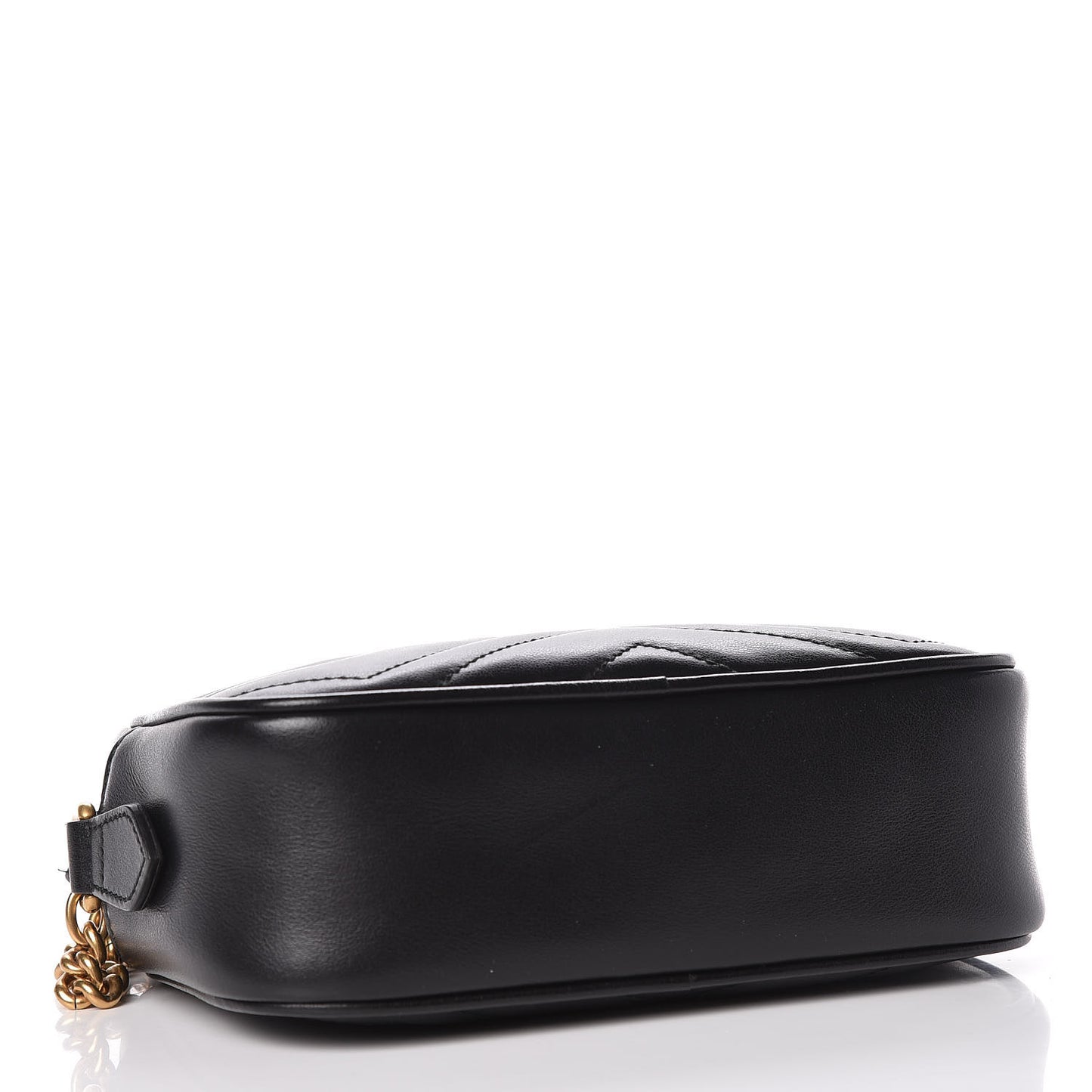 Calfskin Matelasse Mini GG Marmont Chain Shoulder Bag Black