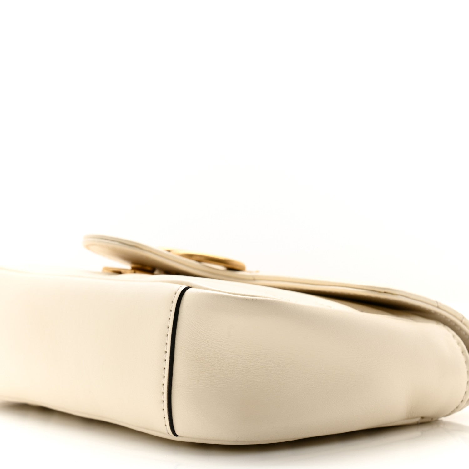 Gucci Calfskin Matelasse Mini GG Marmont Shoulder Bag White 10 of 11