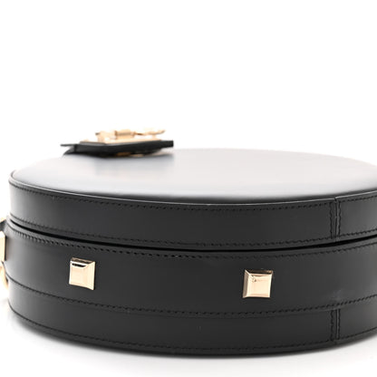 Salvatore Ferragamo Calfskin Round Studio Crossbody Black 8 of 9