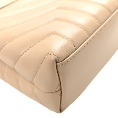 Saint Laurent Calfskin Y Quilted Monogram Small Loulou Crossbody Bag Dark Beige 14 of 14