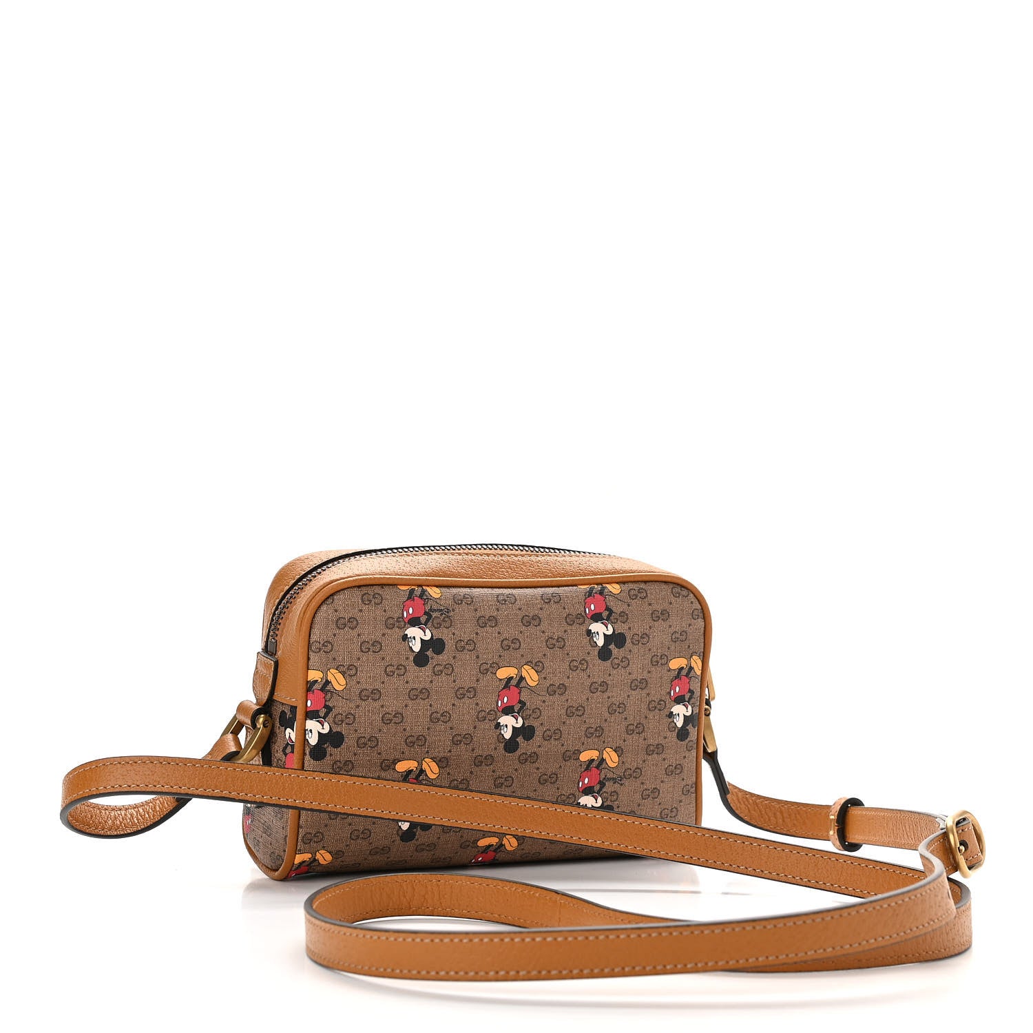 Gucci X DISNEY Mini Vintage GG Supreme Monogram Mickey Mouse Shoulder Bag Beige Vintage Sun Oil 3 of 10