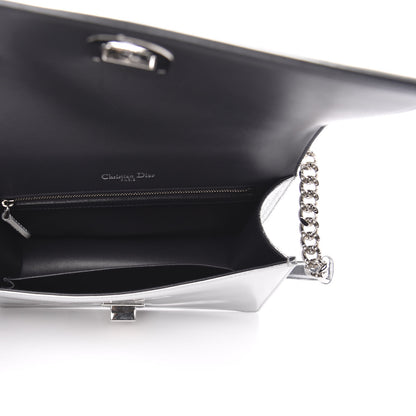 Christian Dior Metallic Patent Micro-Cannage Medium Diorama Flap Bag Silver 5 of 10