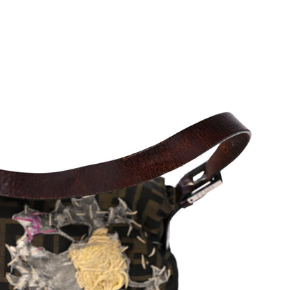 Fendi Zucca Flower Applique Baguette Tobacco 11 of 17