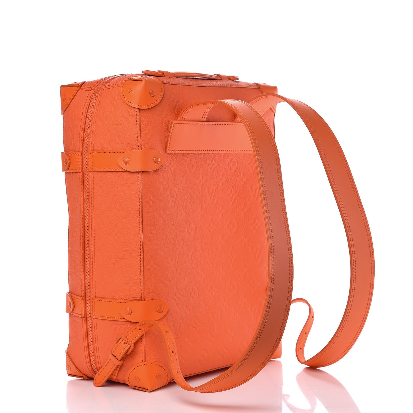 Taurillon Empreinte Soft Trunk Backpack PM Orange