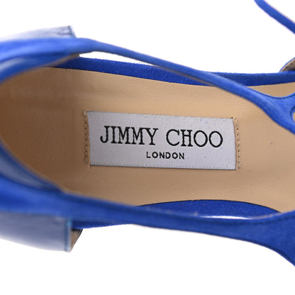 Jimmy Choo Suede Vanessa Flats 40 Cobalt Blue 7 of 7