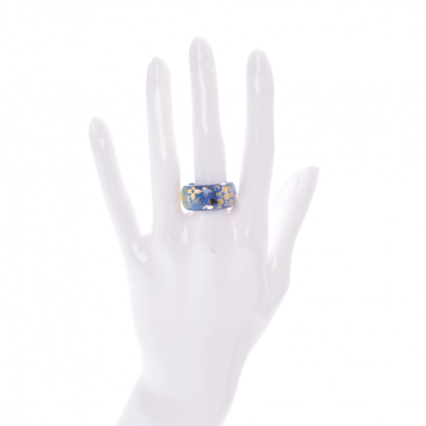 Resin Tropical Cocktail Ring Blue Large 7.5