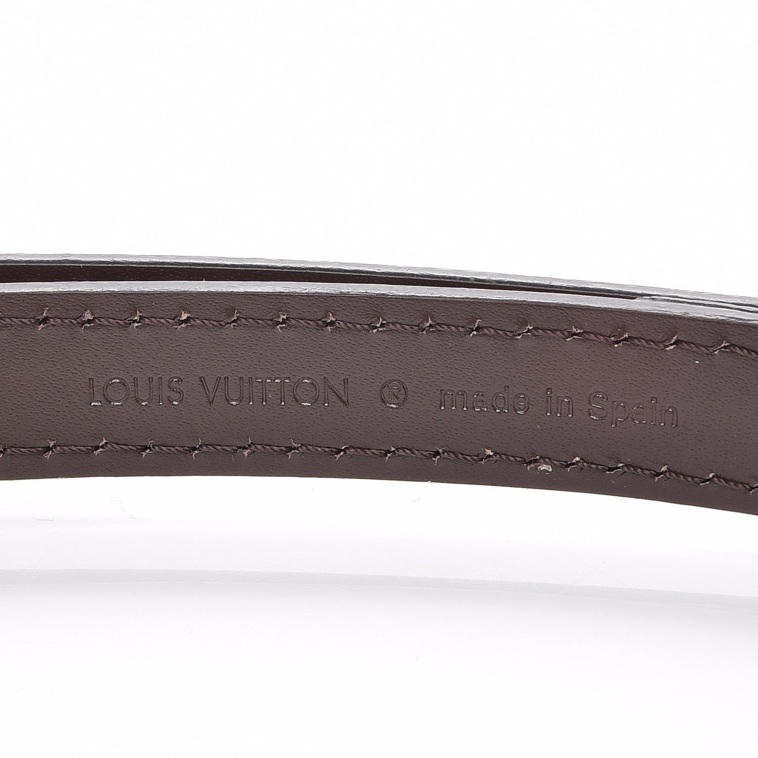Louis Vuitton Calfskin 16mm Adjustable Shoulder Strap Brown 2 of 3