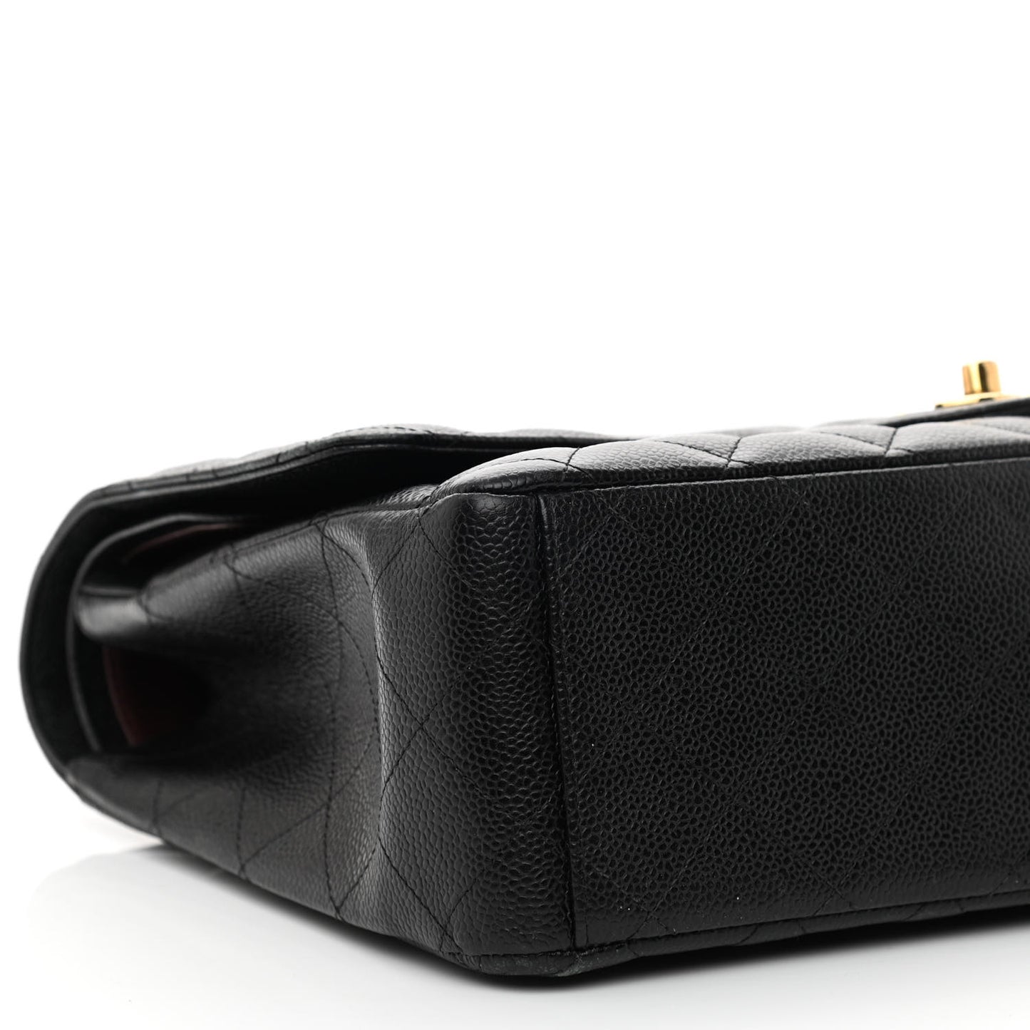 Caviar Quilted Maxi Double Flap Black