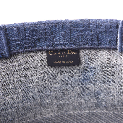 Christian Dior Oblique Denim Book Tote Denim Blue 8 of 10
