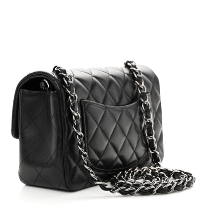 Chanel Lambskin Quilted Mini Rectangular Flap Black 3 of 10