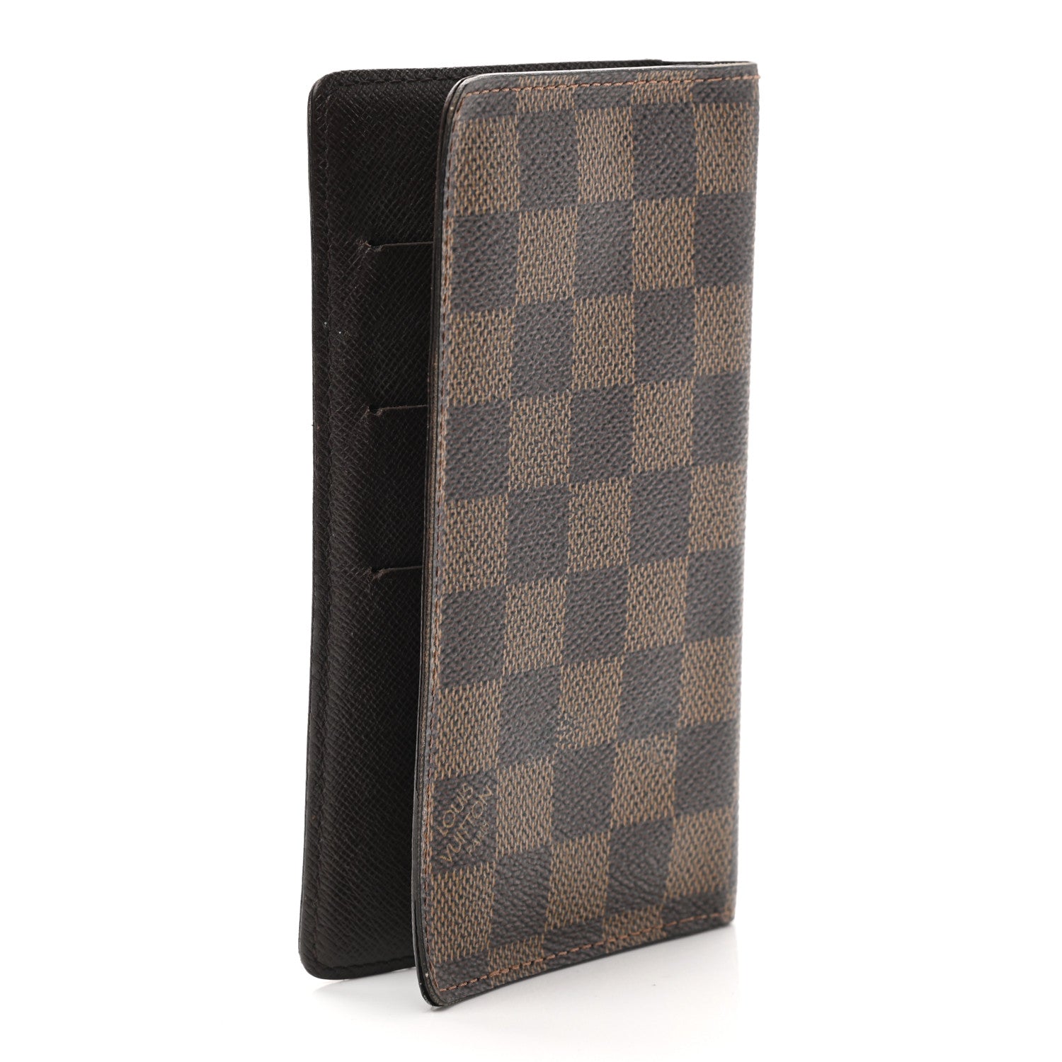 Louis Vuitton Damier Ebene Checkbook Cover Wallet 3 of 9