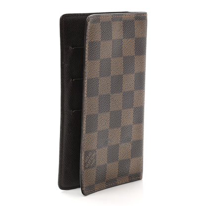 Louis Vuitton Damier Ebene Checkbook Cover Wallet 3 of 9
