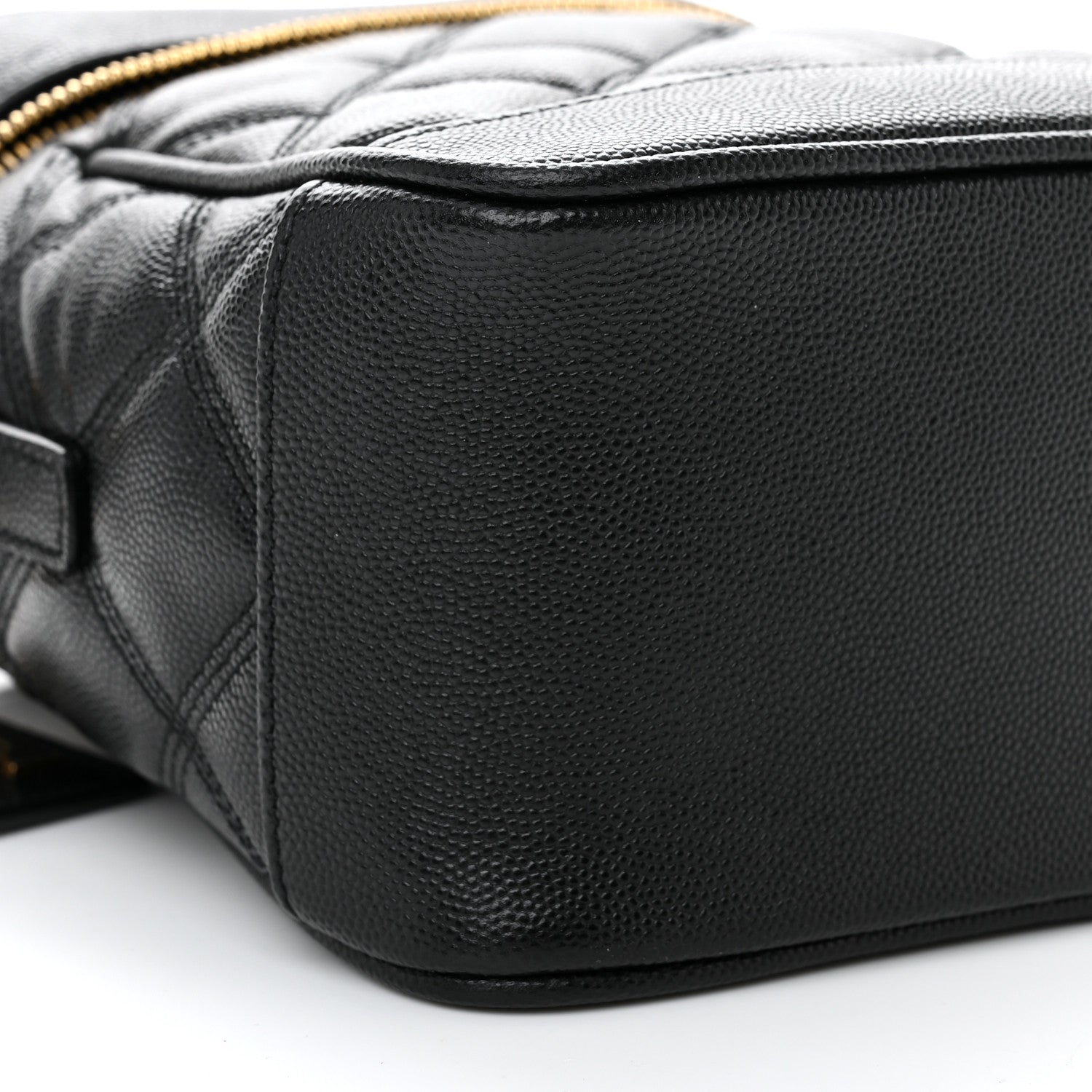 Saint Laurent Grain de Poudre Quilted 80's Vanity Bag Black 9 of 11