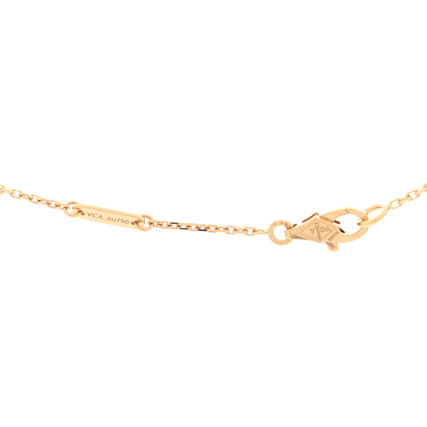 Van Cleef & Arpels 18K Yellow Gold Mother of Pearl Sweet Alhambra Butterfly Pendant Necklace 4 of 5