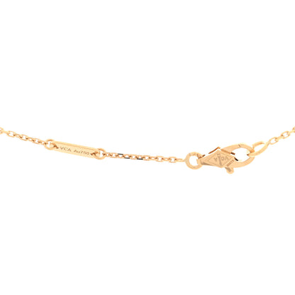 Van Cleef & Arpels 18K Yellow Gold Mother of Pearl Sweet Alhambra Butterfly Pendant Necklace 4 of 5