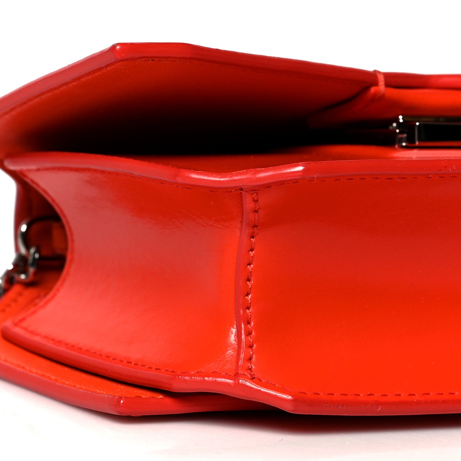 Givenchy Calfskin Bow Cut Chain Wallet Orange Fluo 9 of 11
