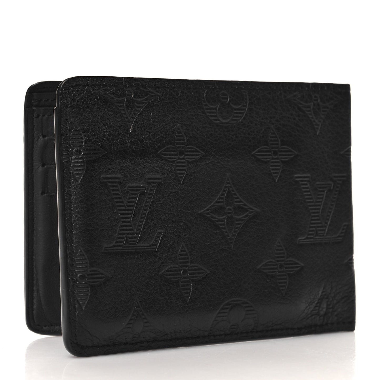 Calfskin Monogram Shadow Multiple Wallet Black
