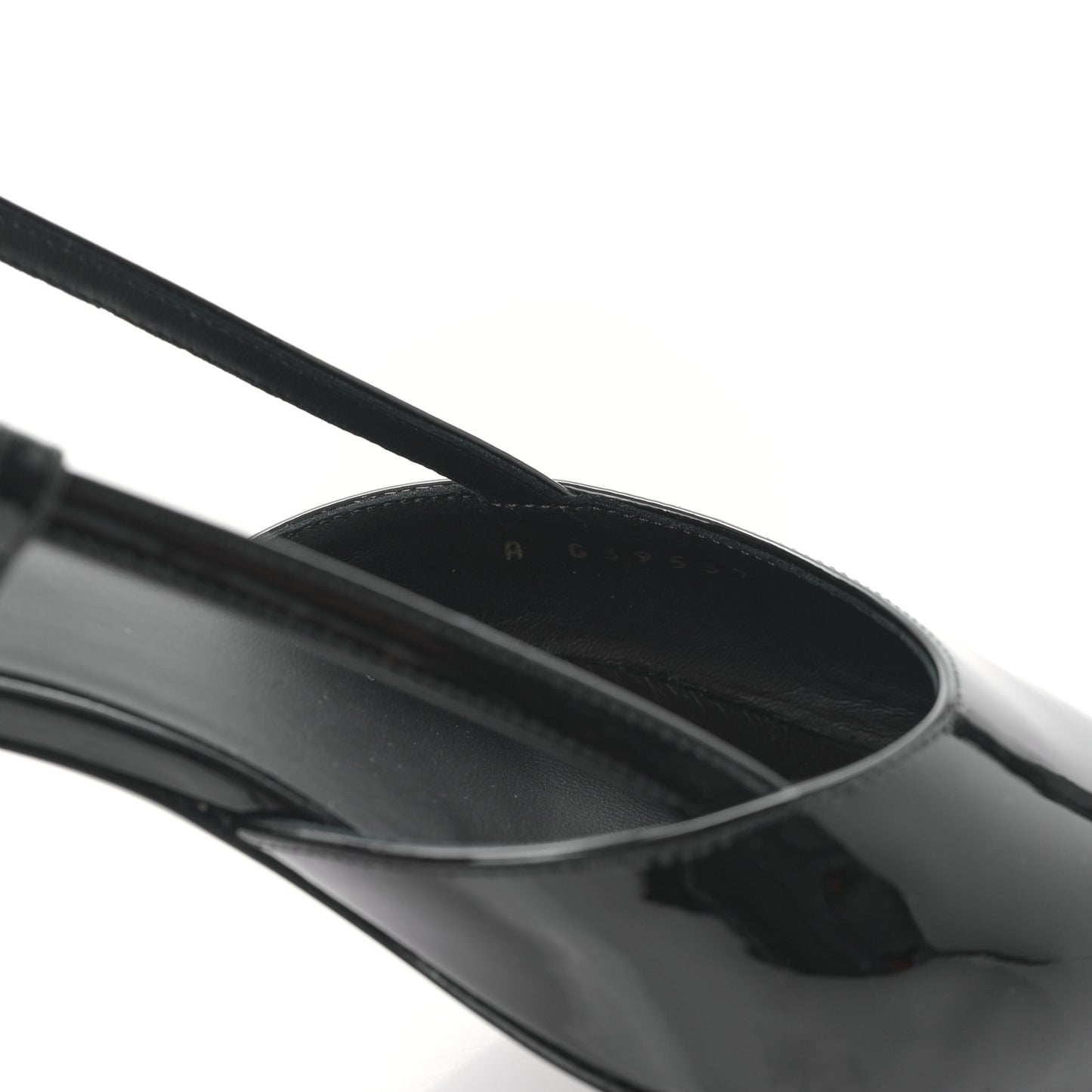 Patent CC Low Heel Slingback 38 Black