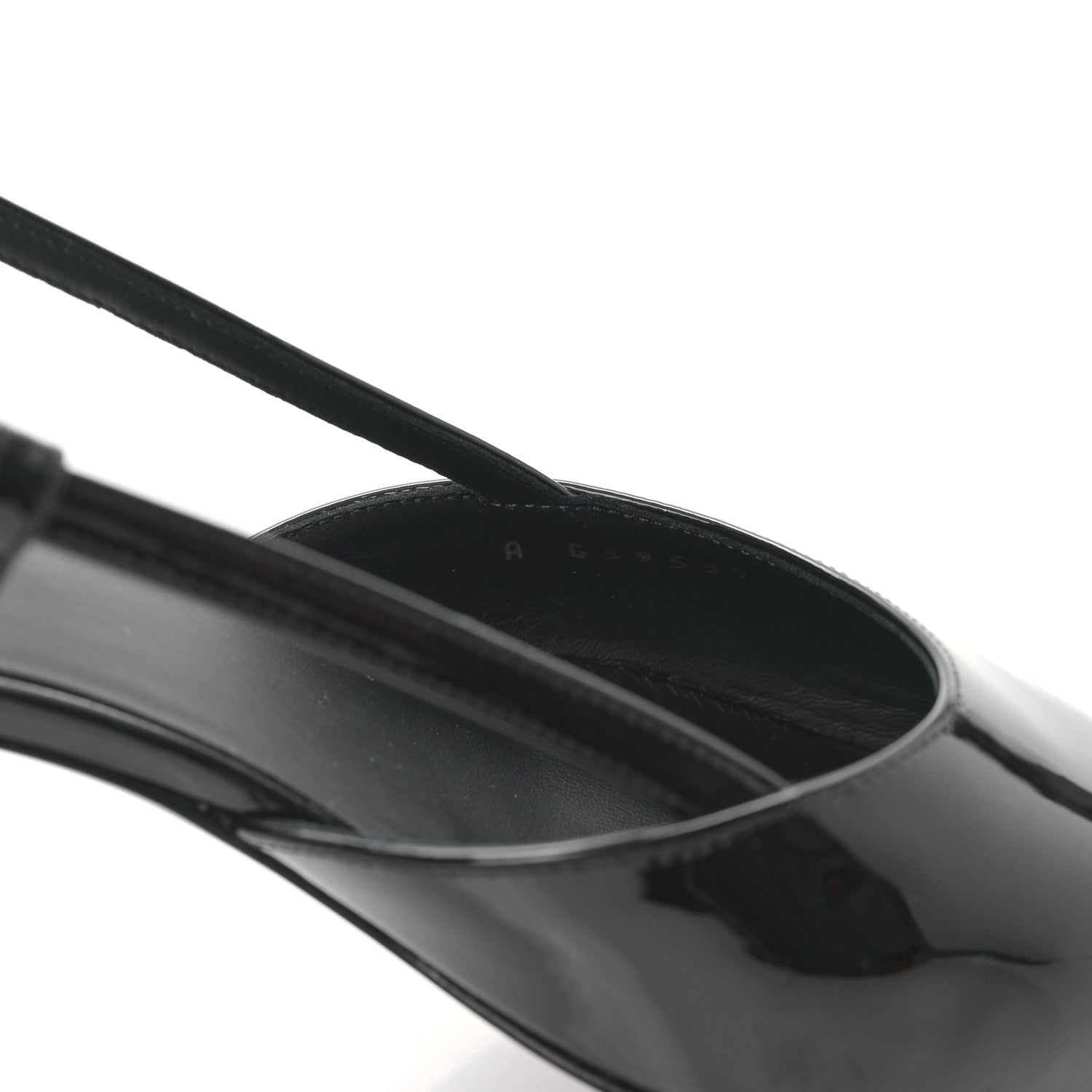 Chanel Patent CC Low Heel Slingback 38 Black 8 of 8