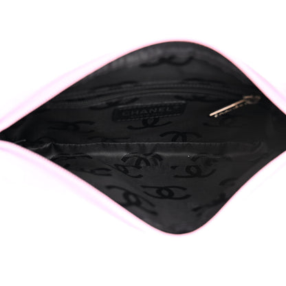 Chanel Calfskin Quilted Cambon Pochette Pink Black 5 of 12
