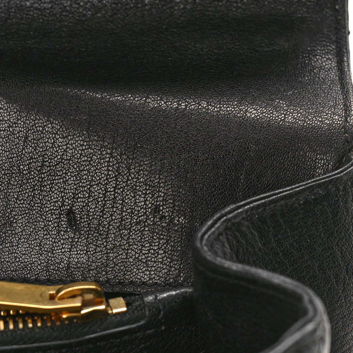 Sheepskin Matelasse Chevron Monogram Medium College Bag Black