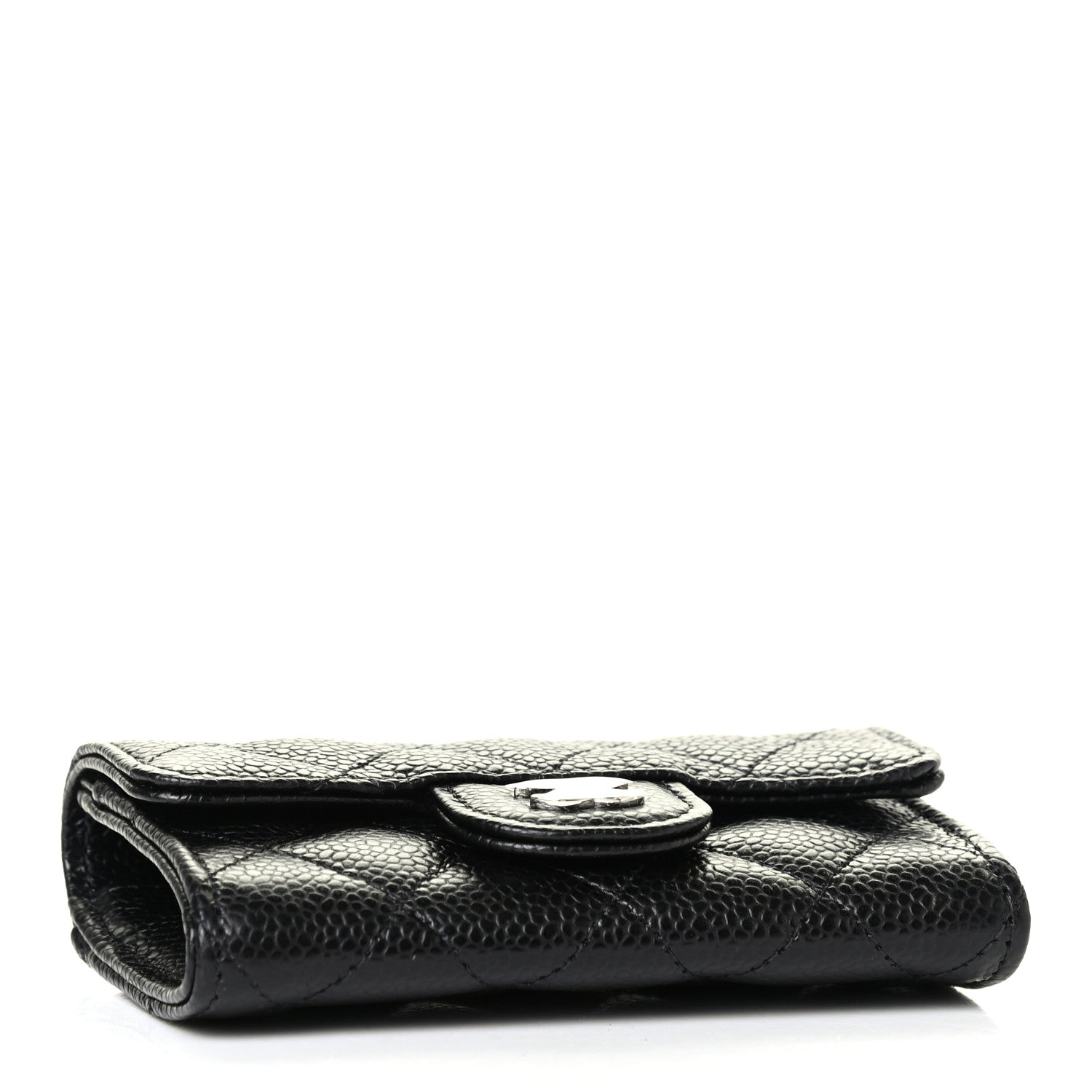 Chanel Caviar Quilted Flap Card Holder Wallet Black 3 of 4