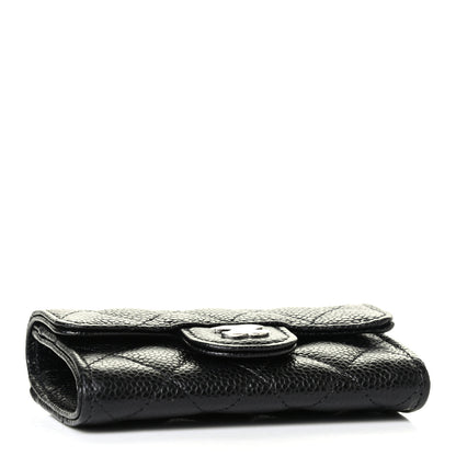 Chanel Caviar Quilted Flap Card Holder Wallet Black 3 of 4