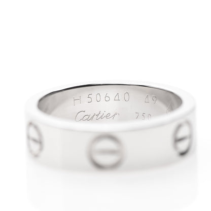 Cartier 18K White Gold 5.5mm LOVE Ring 49 4.75 4 of 5