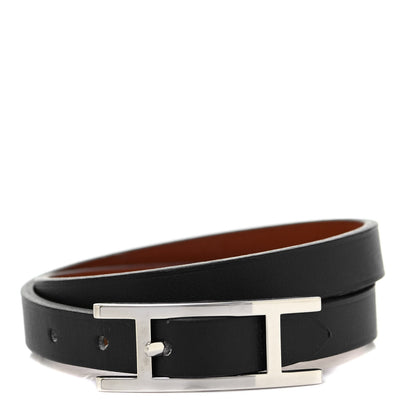 Hermes Swift Behapi Double Tour Bracelet Black Gold 1 of 5