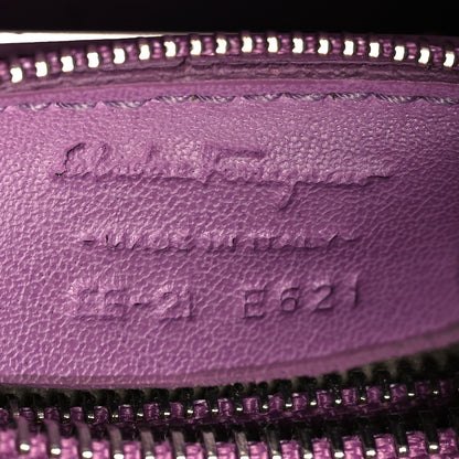 Salvatore Ferragamo Calfskin Tote Purple 6 of 9