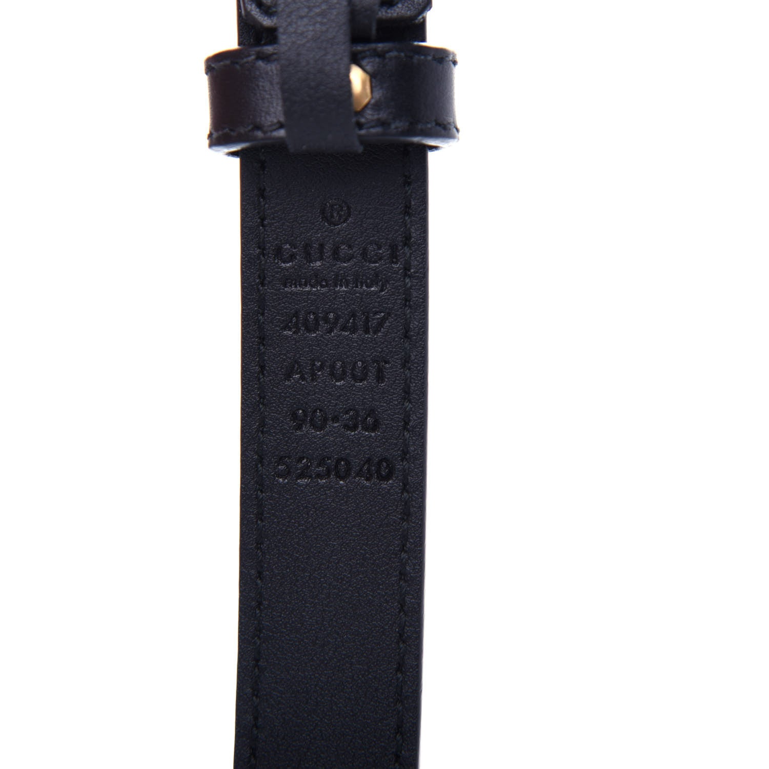 Gucci Calfskin Double G 20mm Belt 90 36 Black 5 of 6
