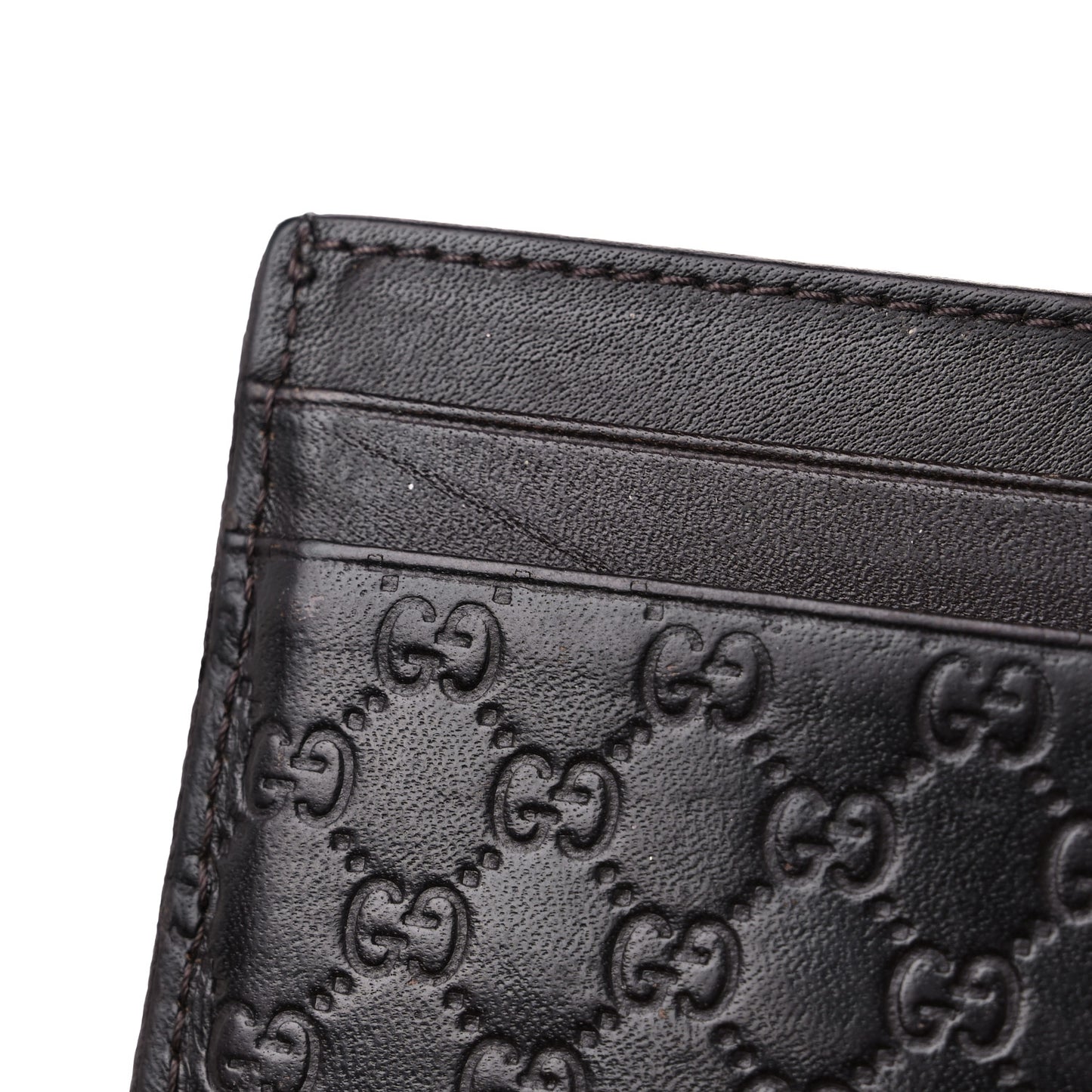 Microguccissima Card Holder Dark Brown