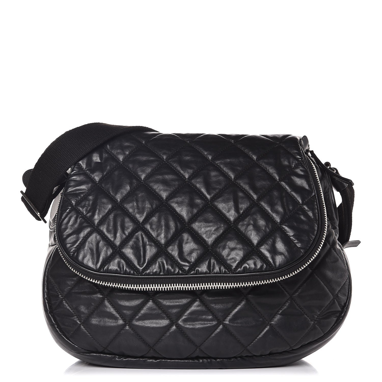 Chanel Nylon Quilted Jumbo Coco Cocoon Messenger Black 1 of 8