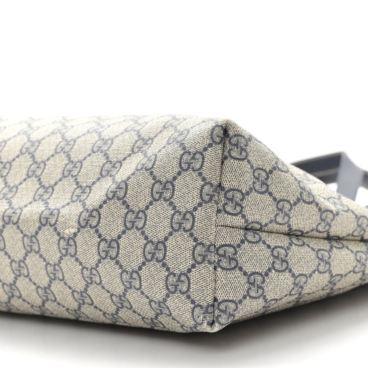GG Supreme Monogram Medium Zippered Shopping Tote Navy